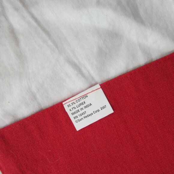 Sam Hedaya Christmas Linen Placemats Set of 5 Holiday Plaid Red Green Gold - Picture 2 of 5